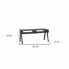 Homeroots Black Coffee Table40.75 x 17.75 x 18.75 in. 372974